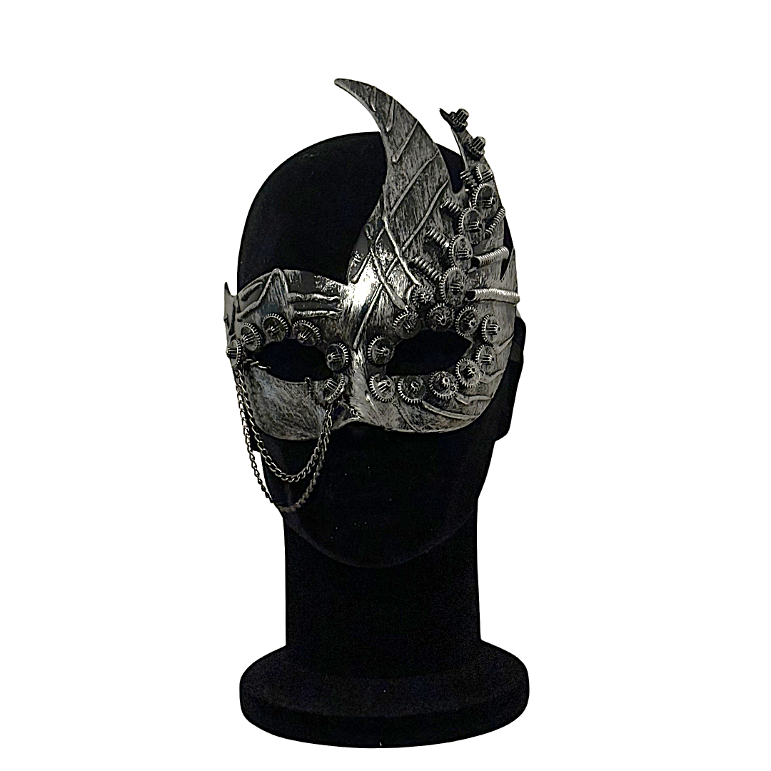 Masque steampunk  Gris argenter