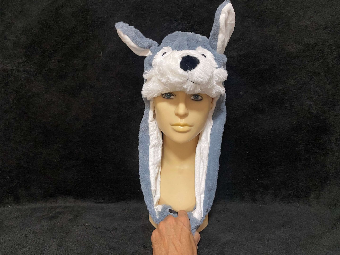 Grey Wolf Hat with moving ears